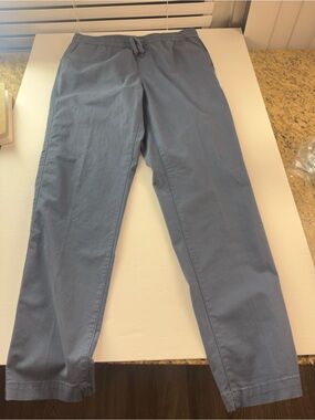 Men's Relaxed Drawstring Chinos in Dusty Blue